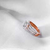 2.5 ct Tri Band Solitaire Ring