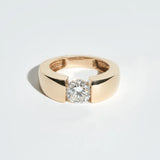 Men's Bar-Set Solitaire Ring